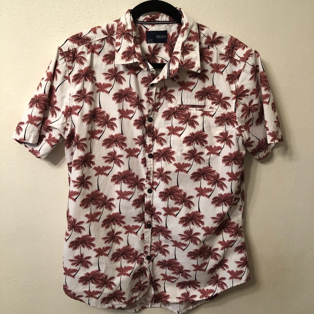 Sunrise Kingdom Palm Tree Print Shirt